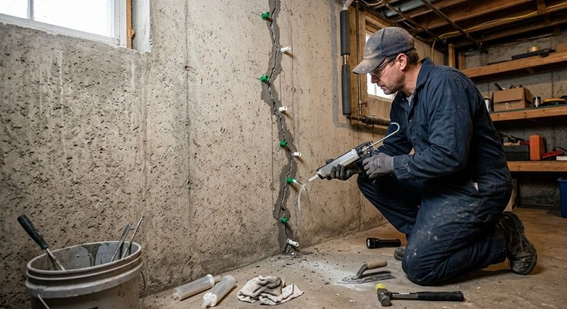 Cracked Basement Floor Repair in Clermont, FL